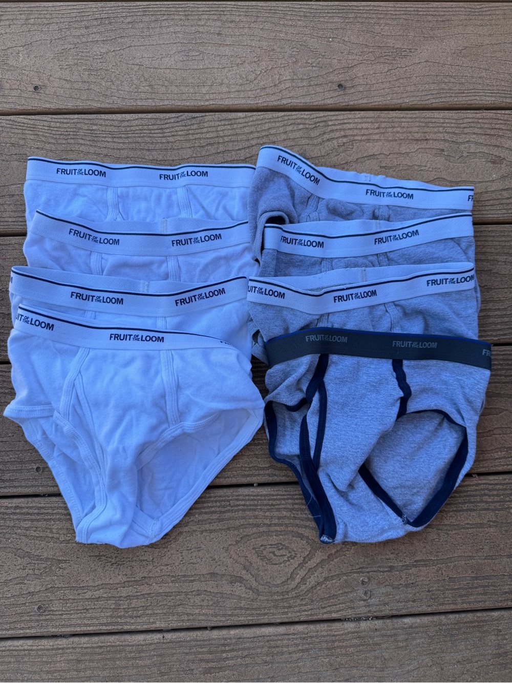 Fruit of the Loom kids underwear- White & Gray